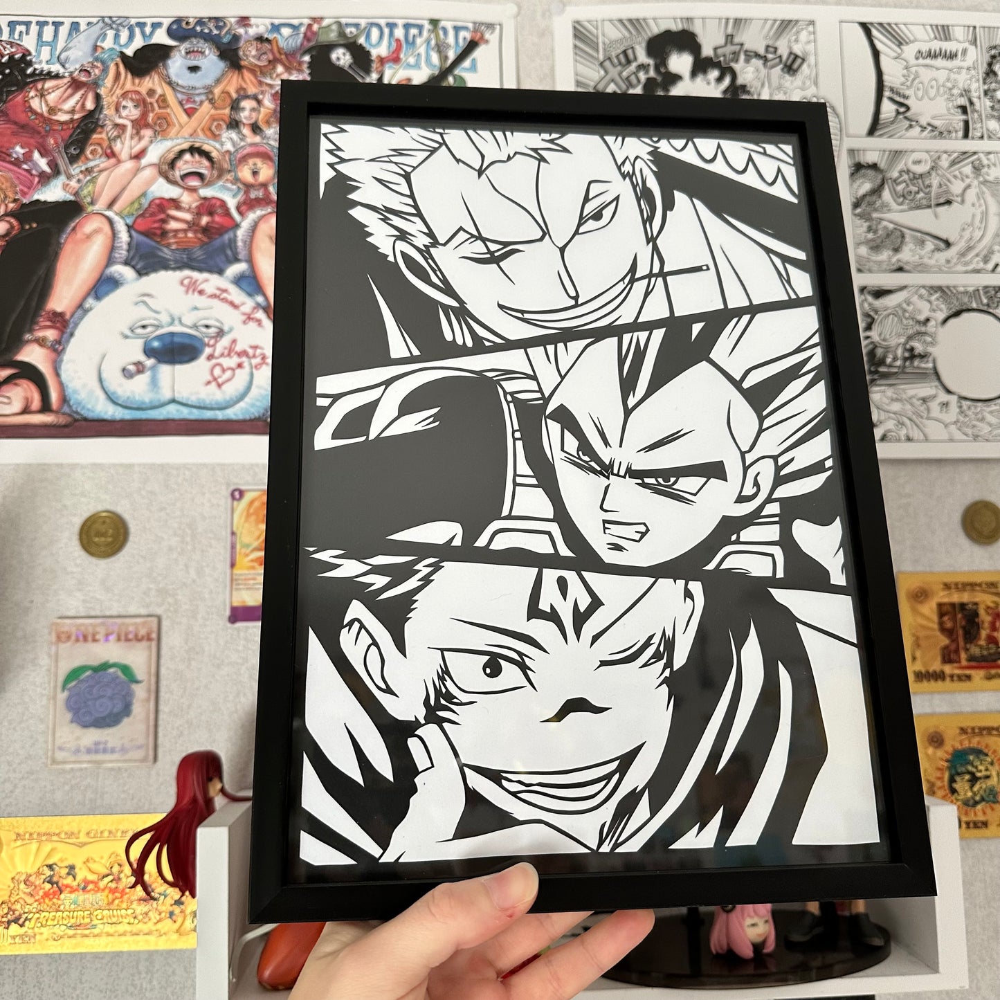 Affiche encadrée personnalisable - Trio personnages