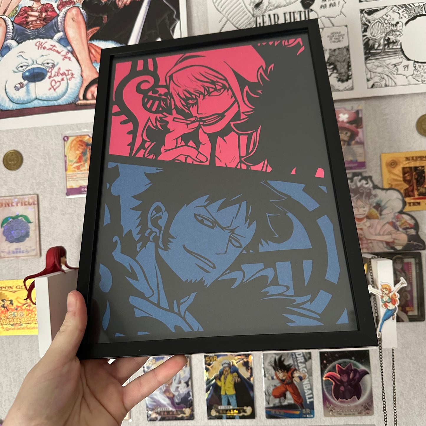 Affiche encadrée personnalisable - Duo personnages