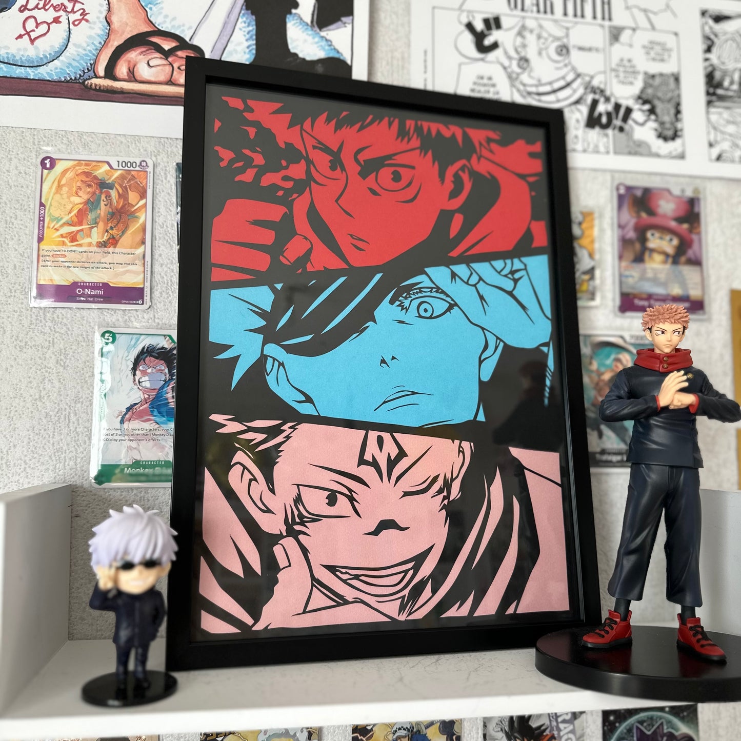 Affiche encadrée personnalisable - Trio personnages