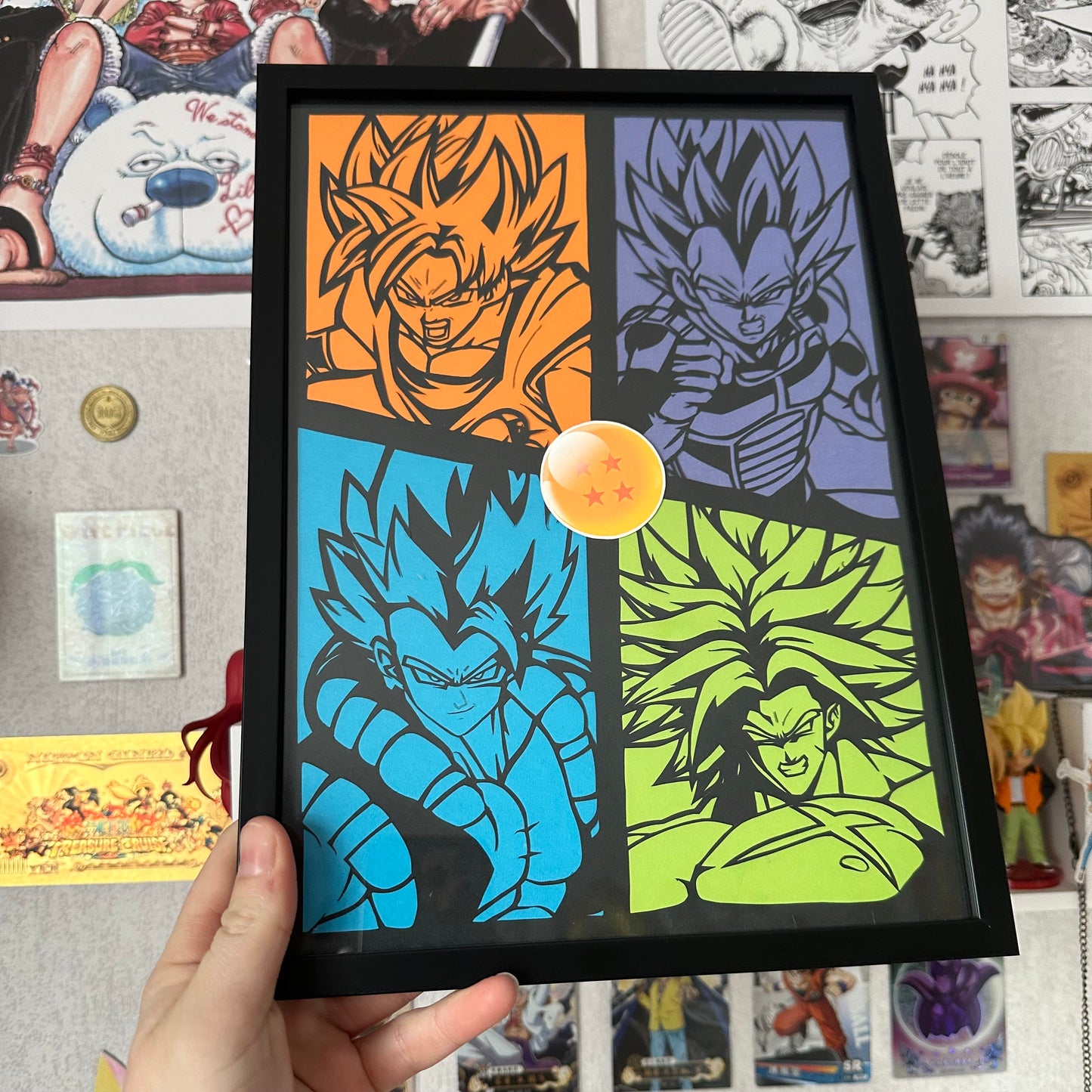 Affiche encadrée personnalisable - Quator personnages