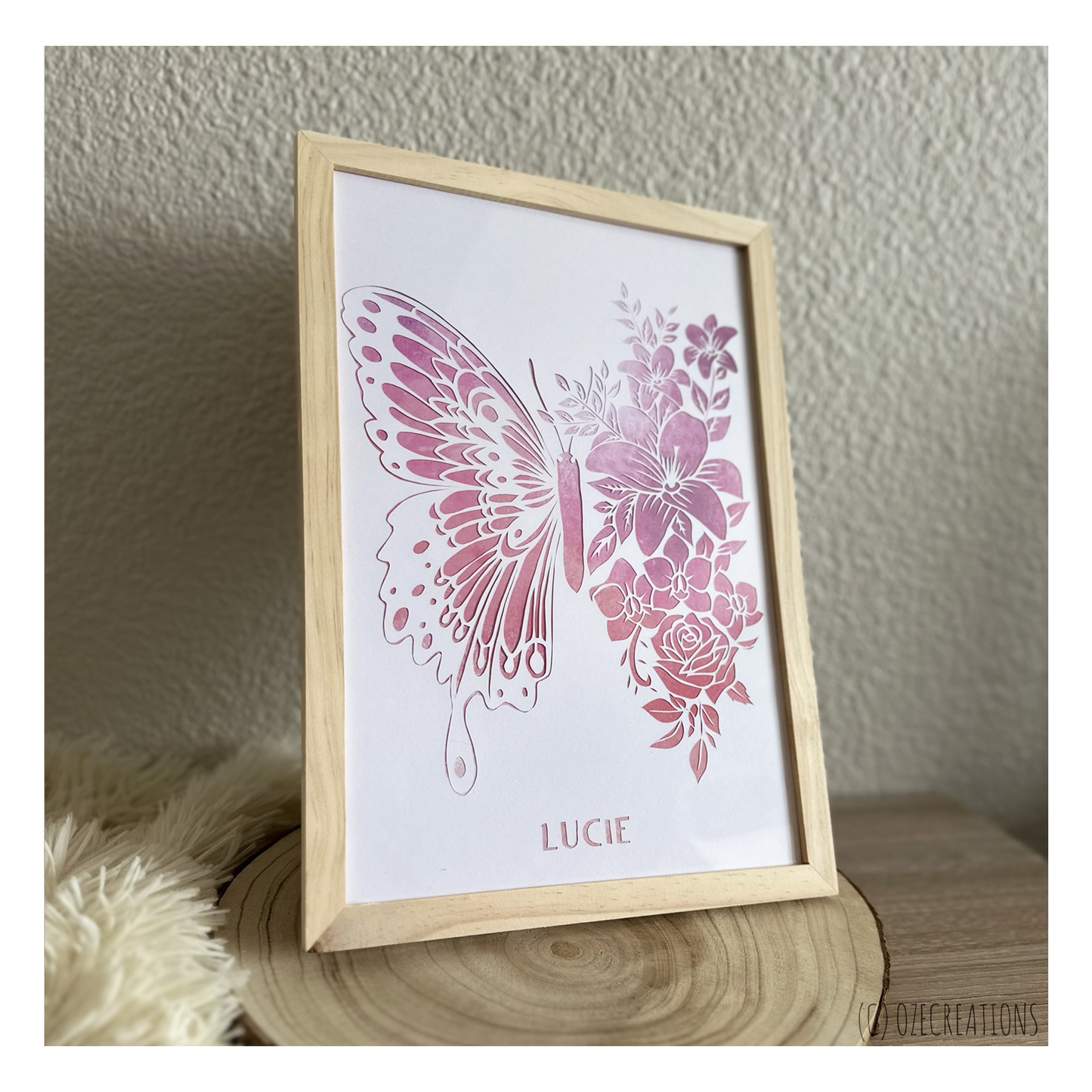 Cadre - Papillon Fleuri