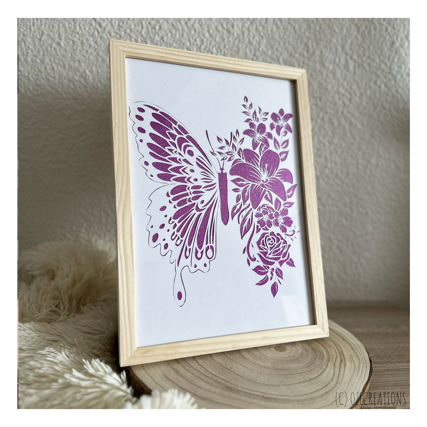 Cadre - Papillon Fleuri