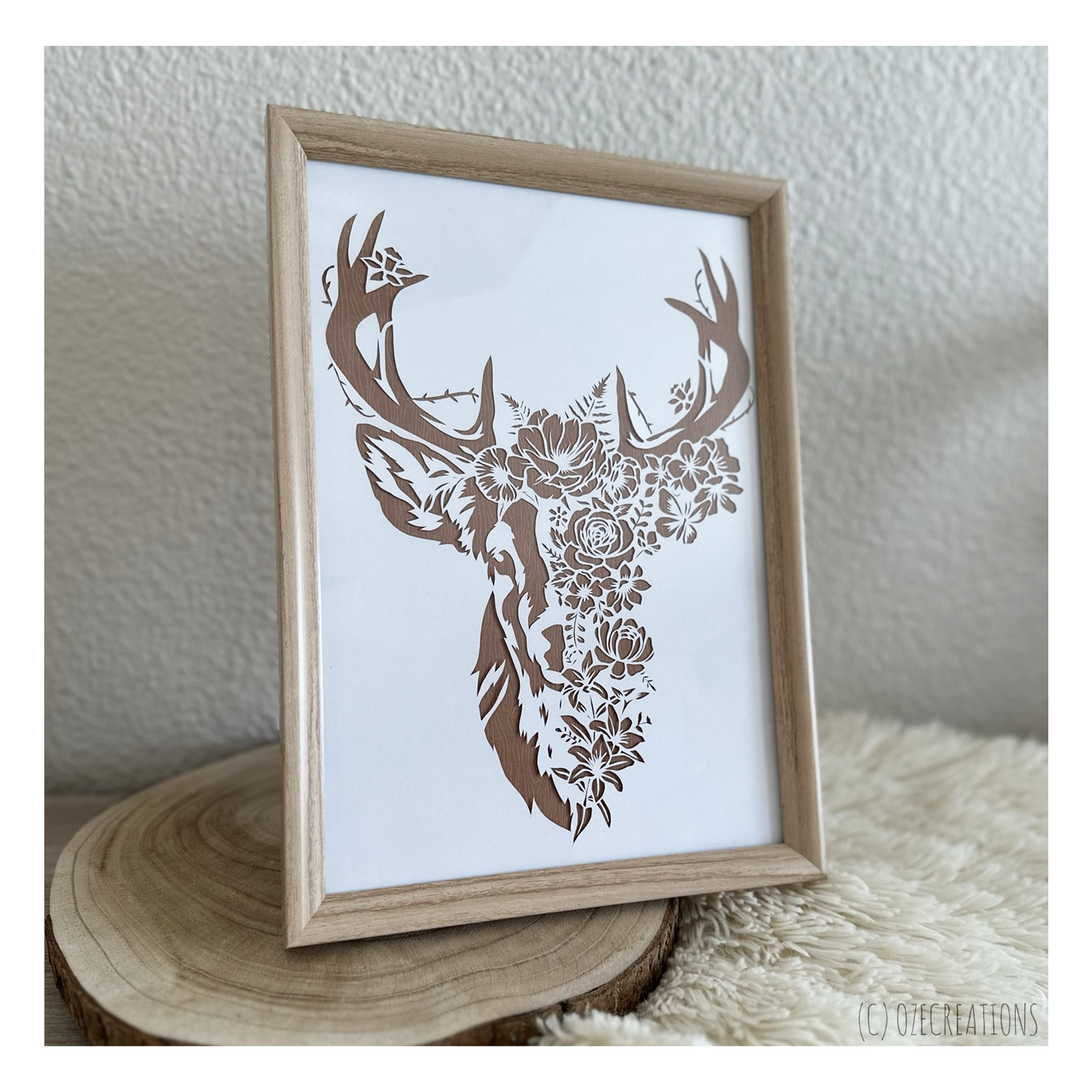 Cadre - Cerf Fleuri