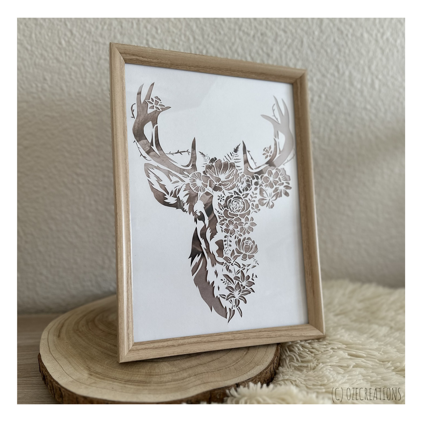 Cadre - Cerf Fleuri