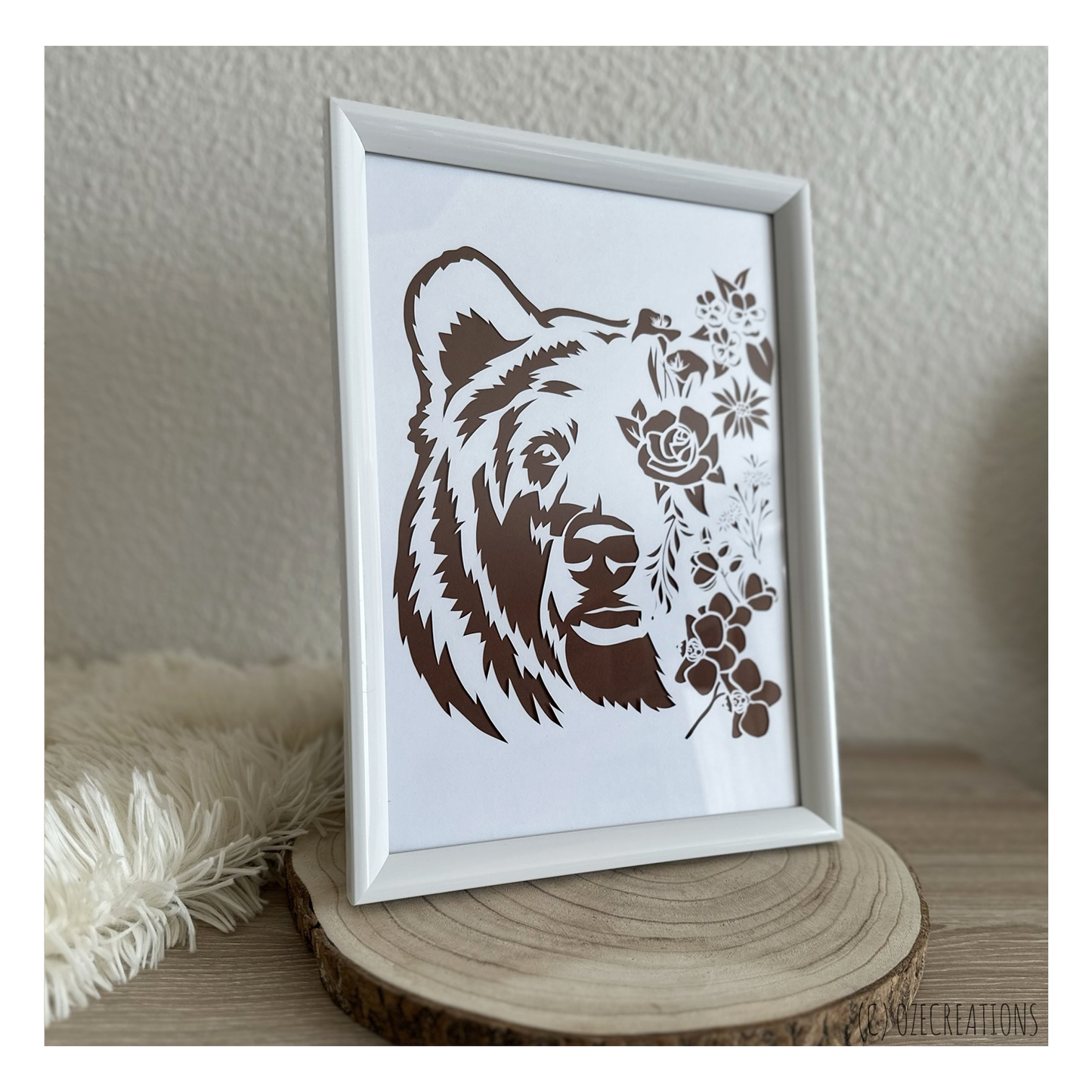 Cadre Ours Fleuri