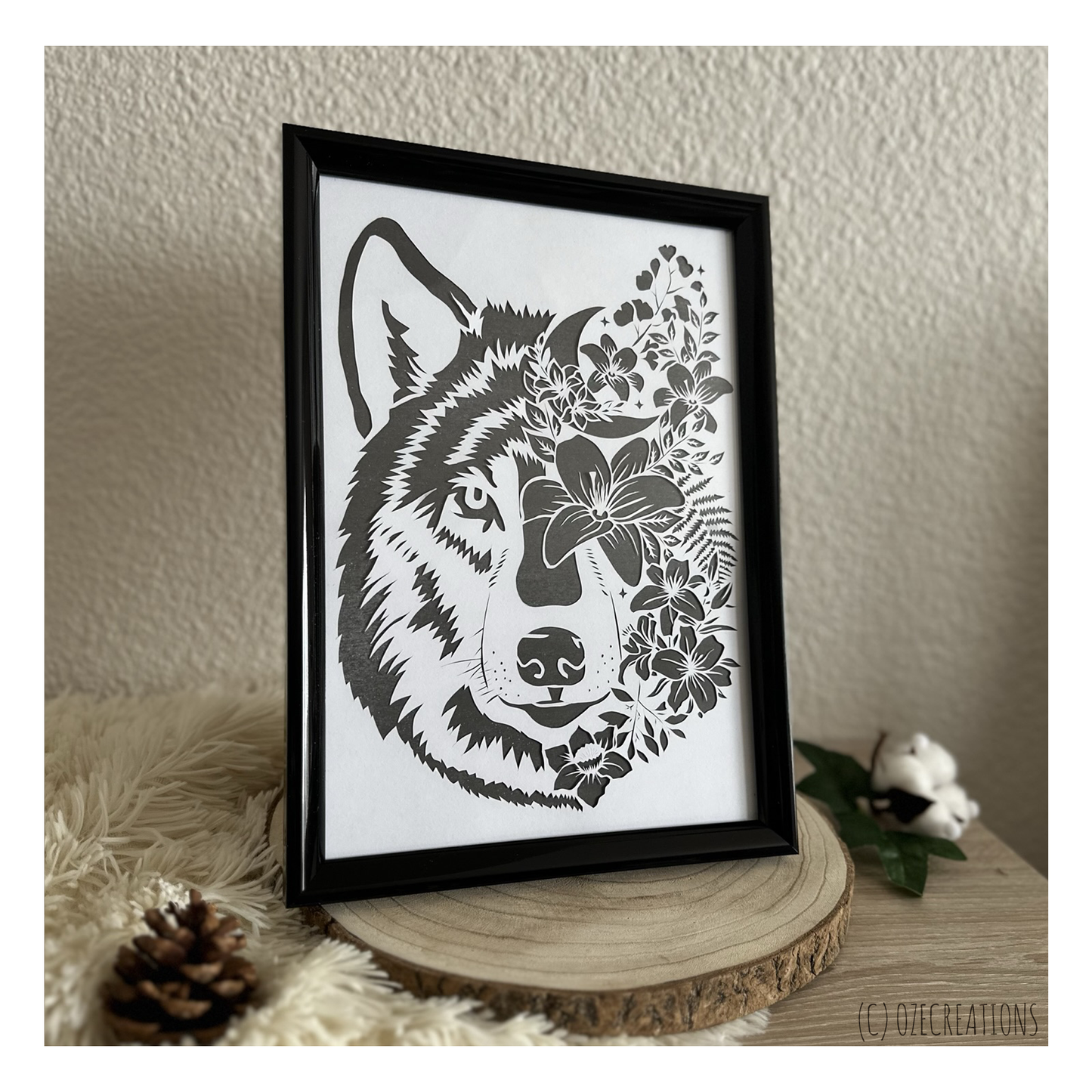 Cadre - Loup Fleuri