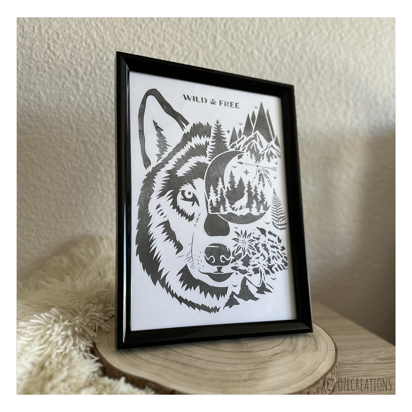 Cadre - Loup Fleuri