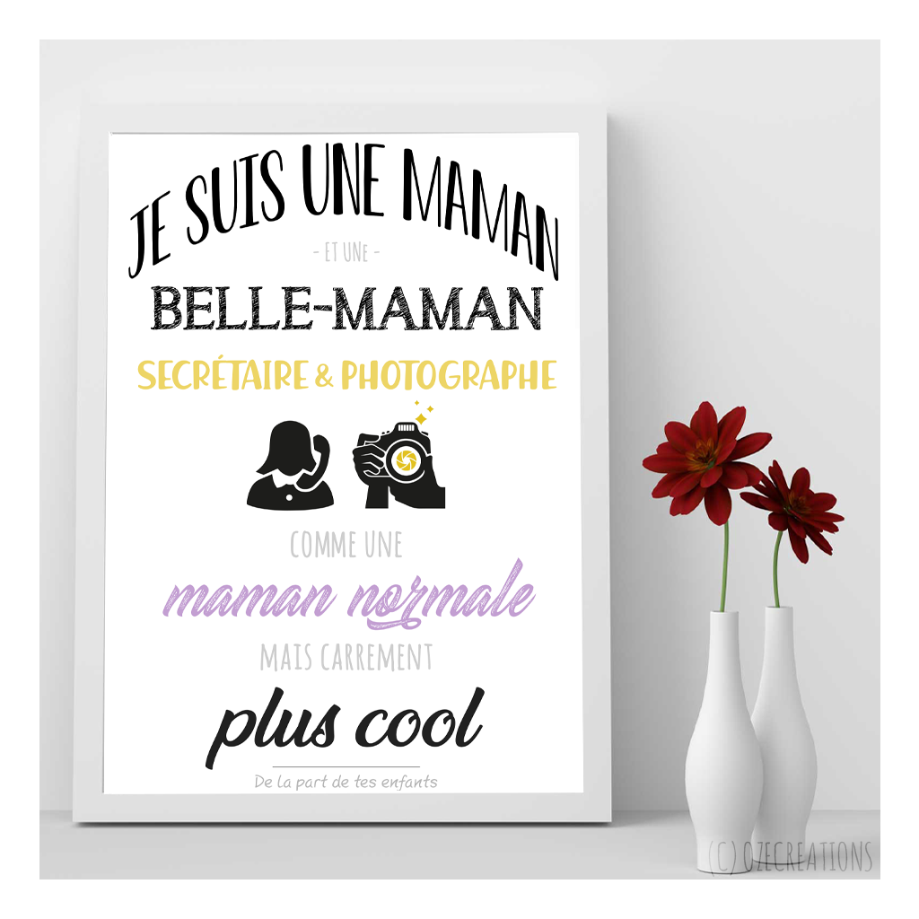 Affiche personnalisée - Je suis une Maman..
