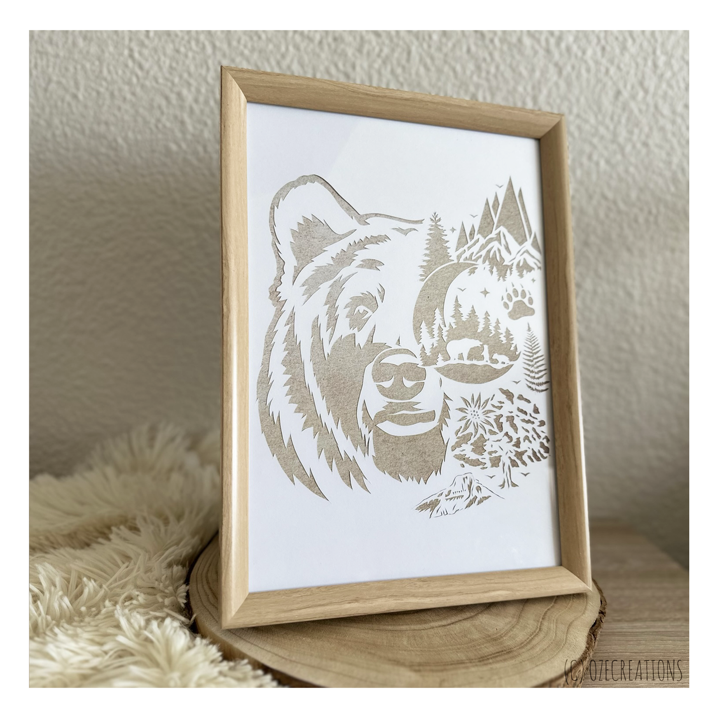 Cadre Ours Fleuri