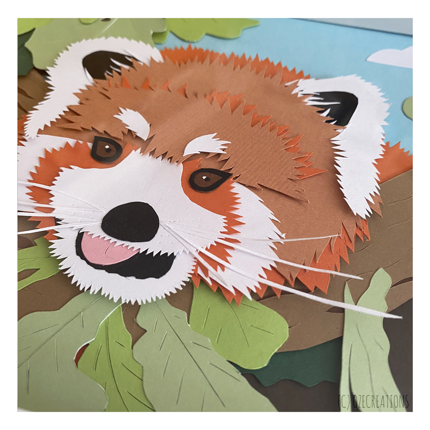 Affiche encadrée personnalisable - Thème Panda Roux