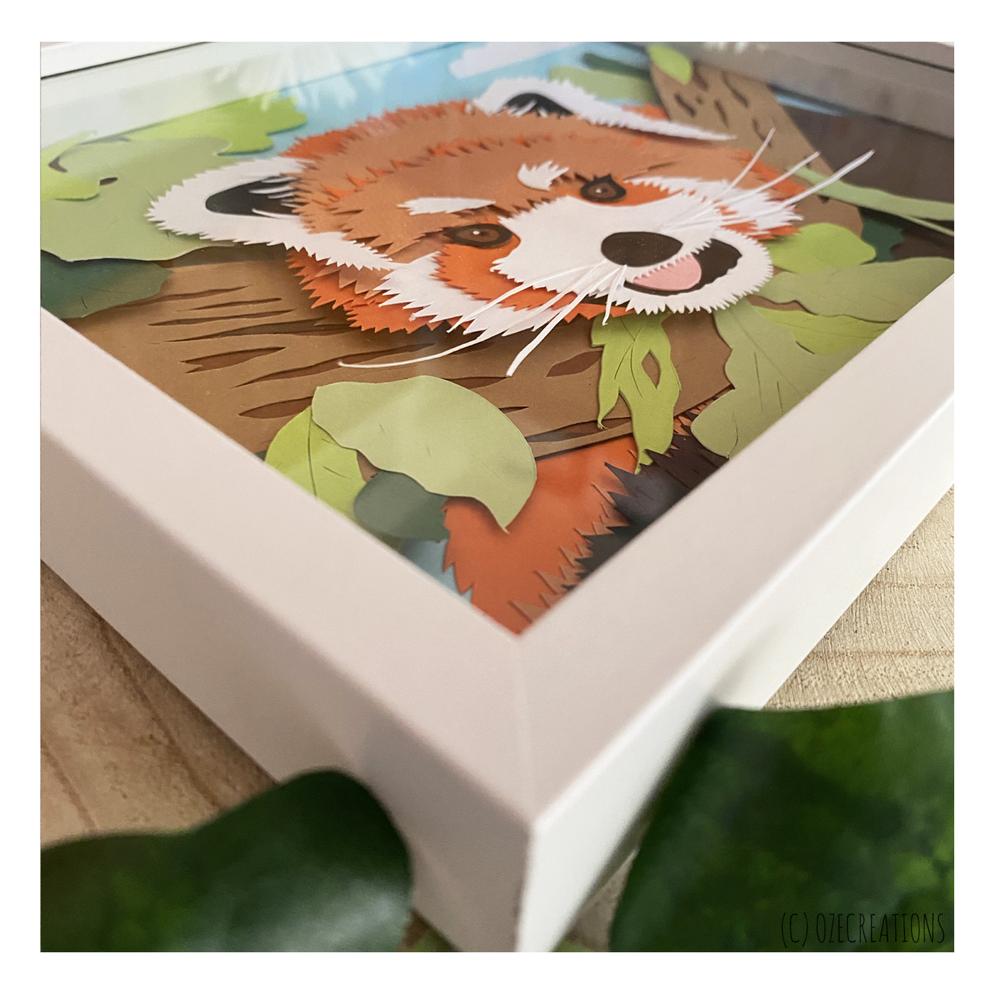 Affiche encadrée personnalisable - Thème Panda Roux