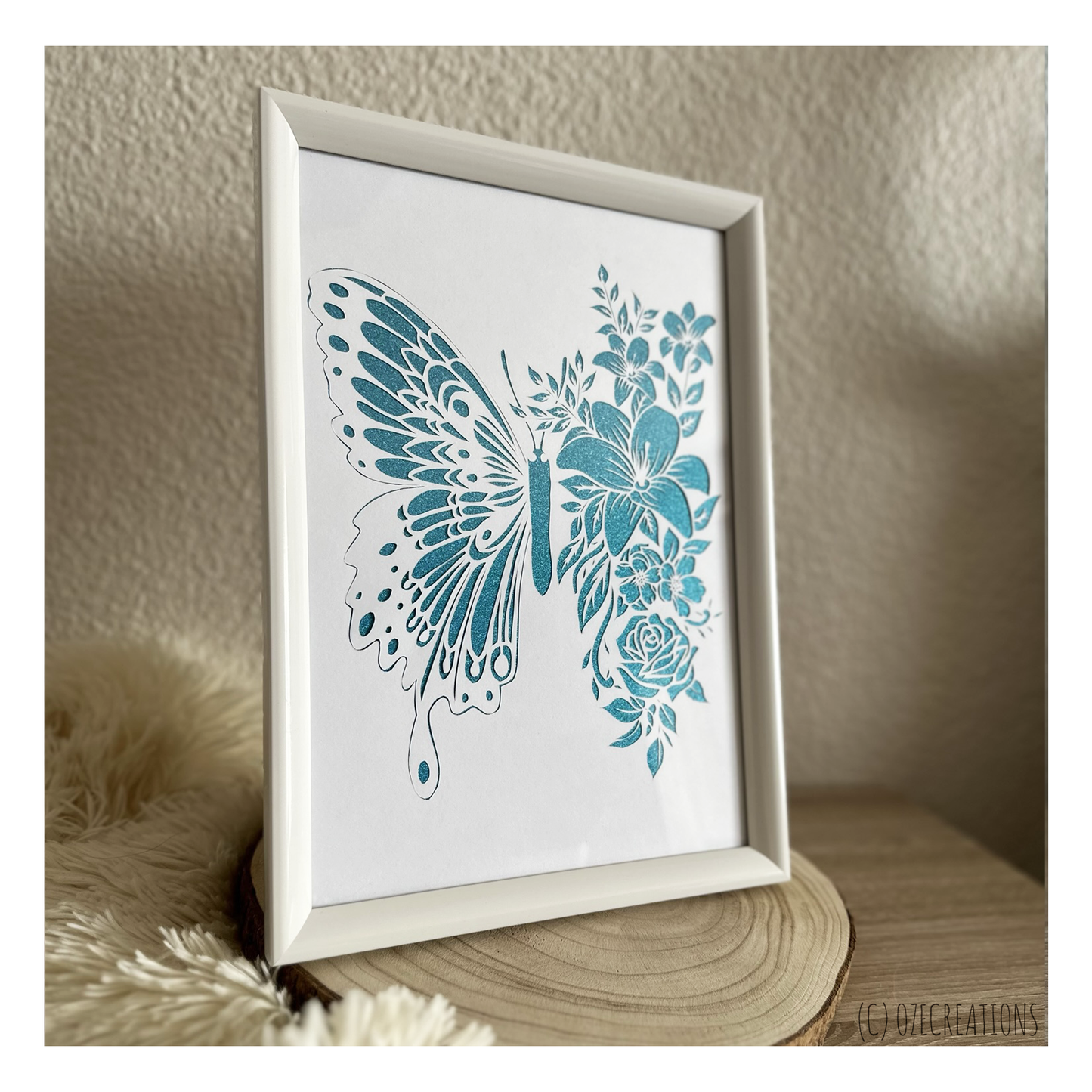 Cadre - Papillon Fleuri