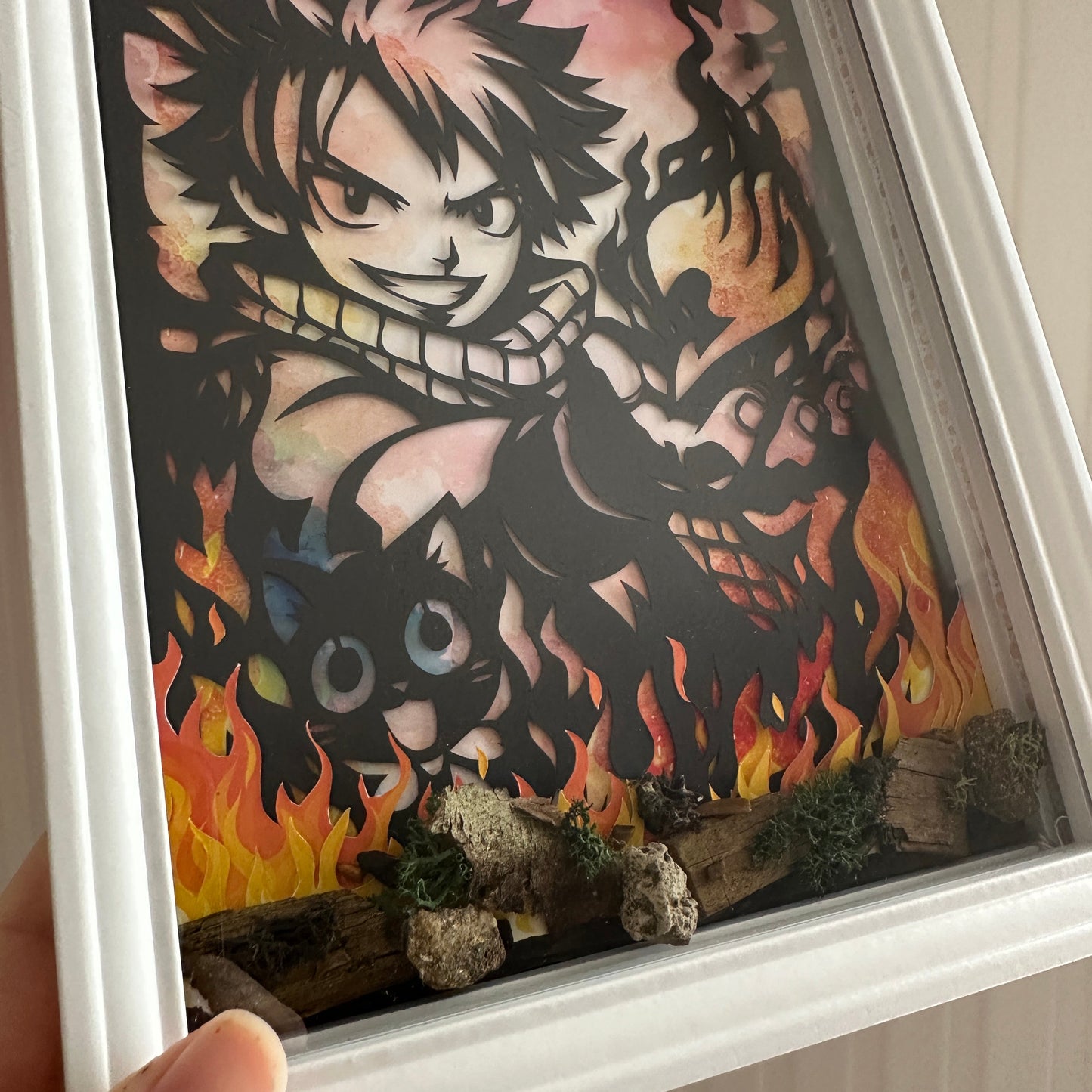 Cadre lumineux – Diorama papier Natsu