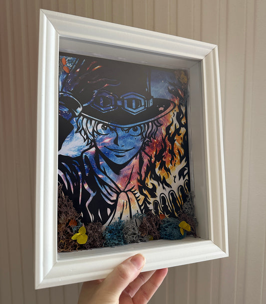 Cadre lumineux – Diorama papier Sabo