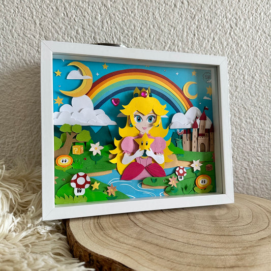 Cadre 3D - Personnage Peach de Mario