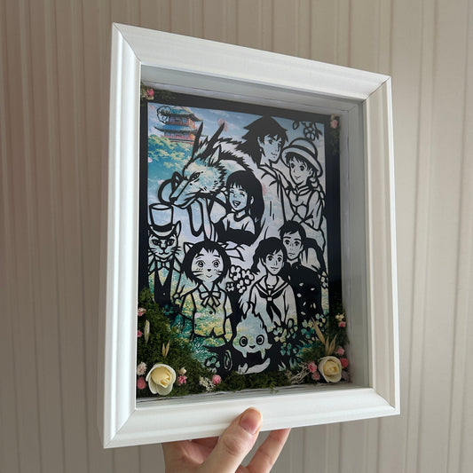 Cadre lumineux – Diorama papier Ghibl’Art
