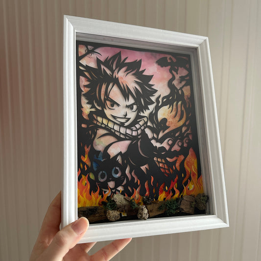 Cadre lumineux – Diorama papier Natsu