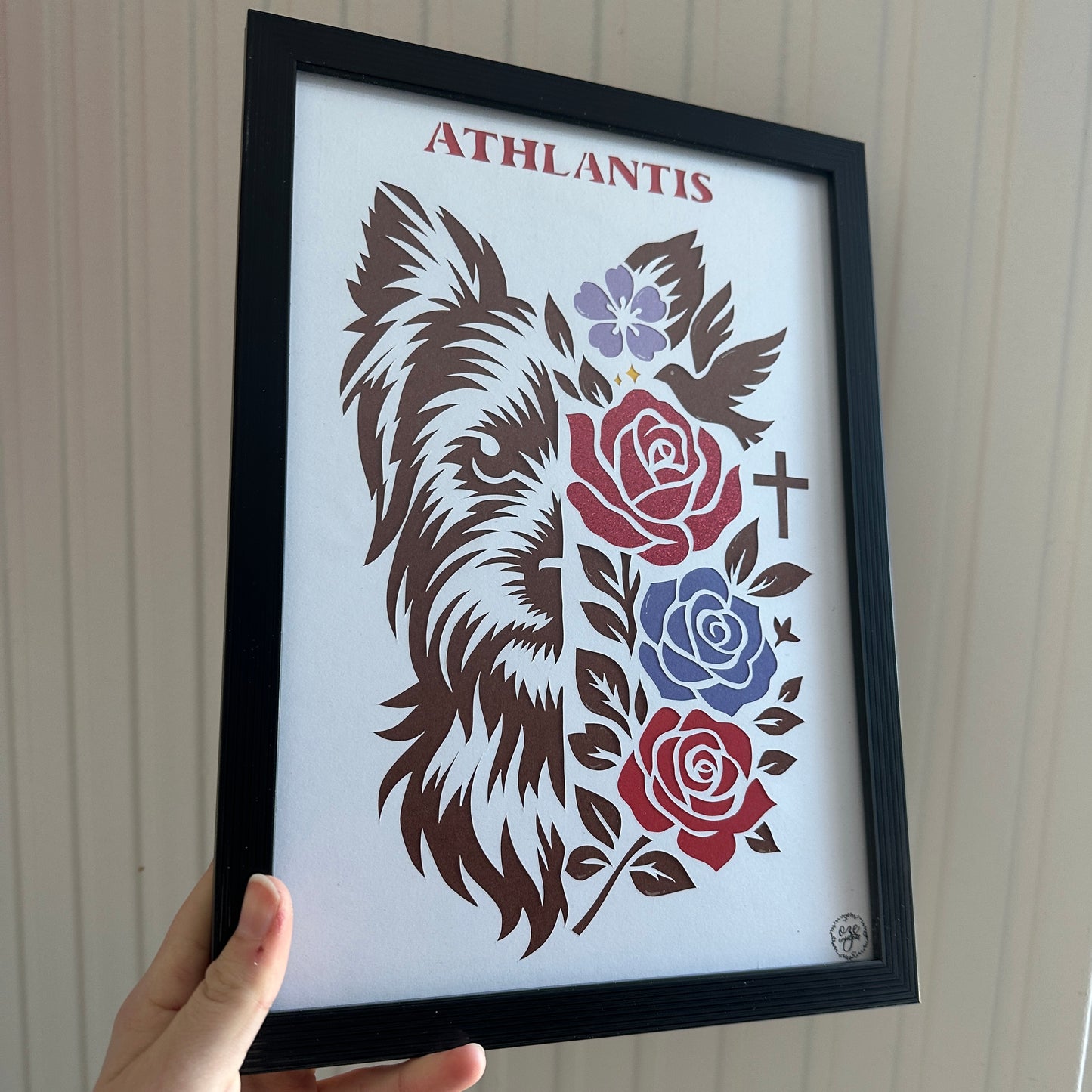 Cadre - Chien Fleuri