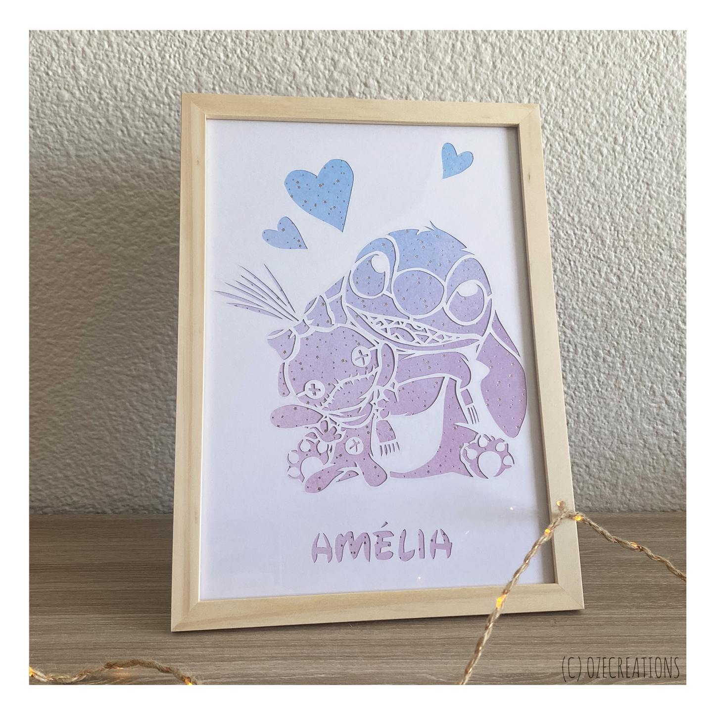 Affiche encadrée personnalisable - Ohana Doudou