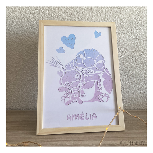 Affiche encadrée personnalisable - Ohana Doudou