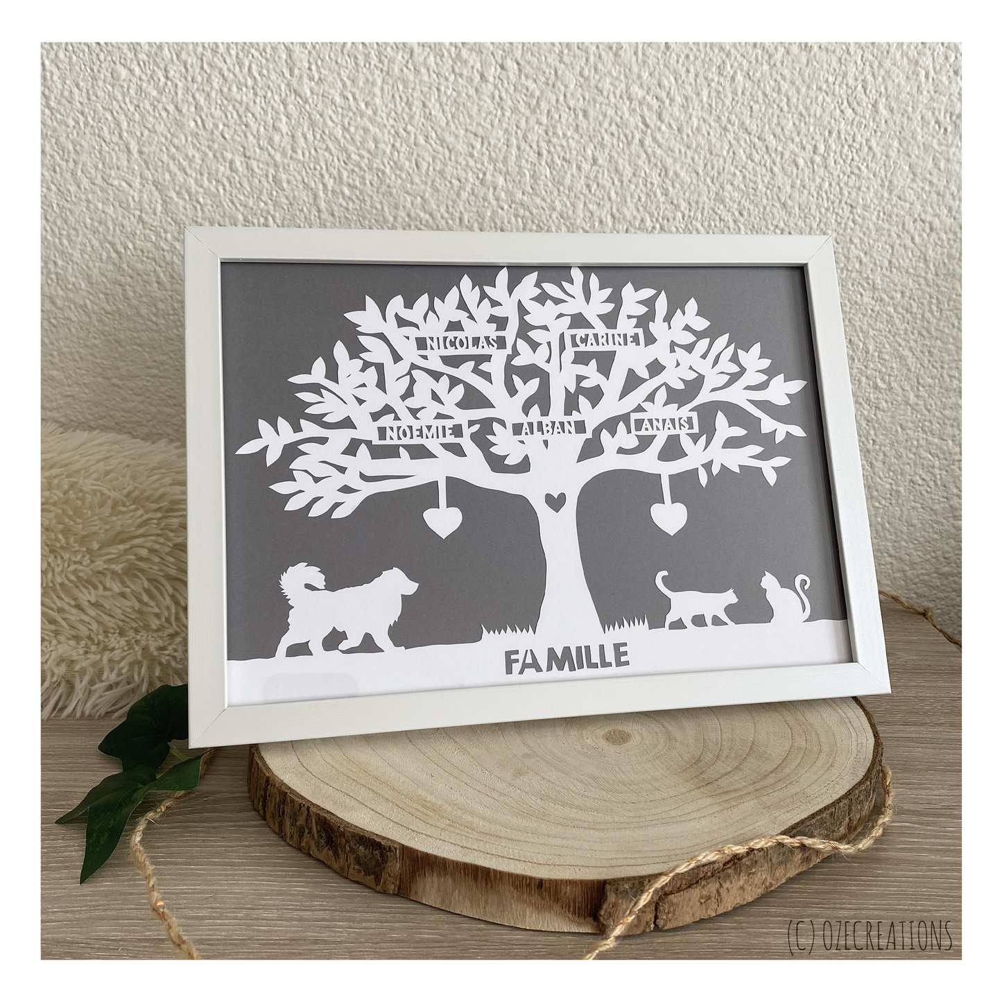 Affiche encadrée personnalisable - Thème Arbre de Famille