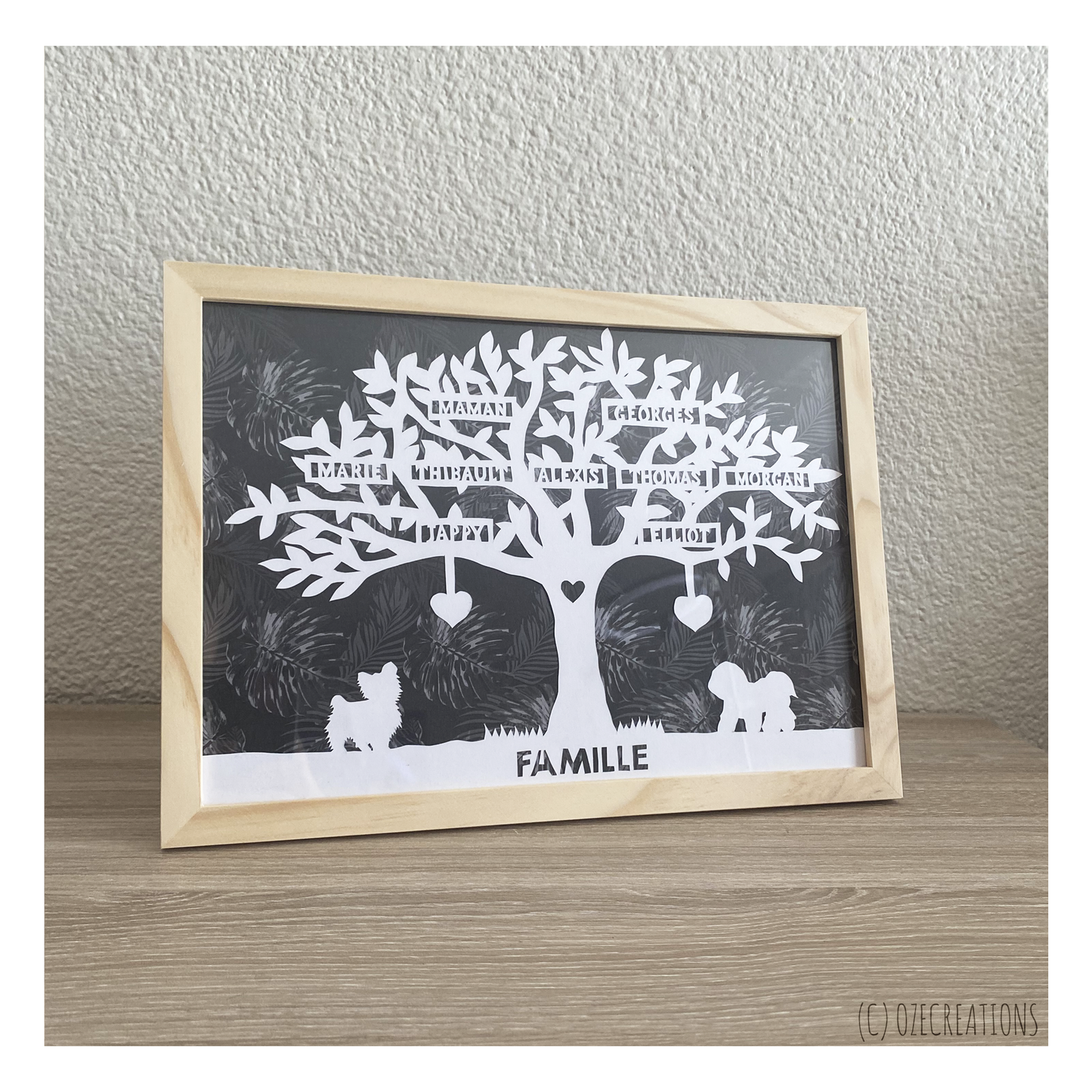 Affiche encadrée personnalisable - Thème Arbre de Famille