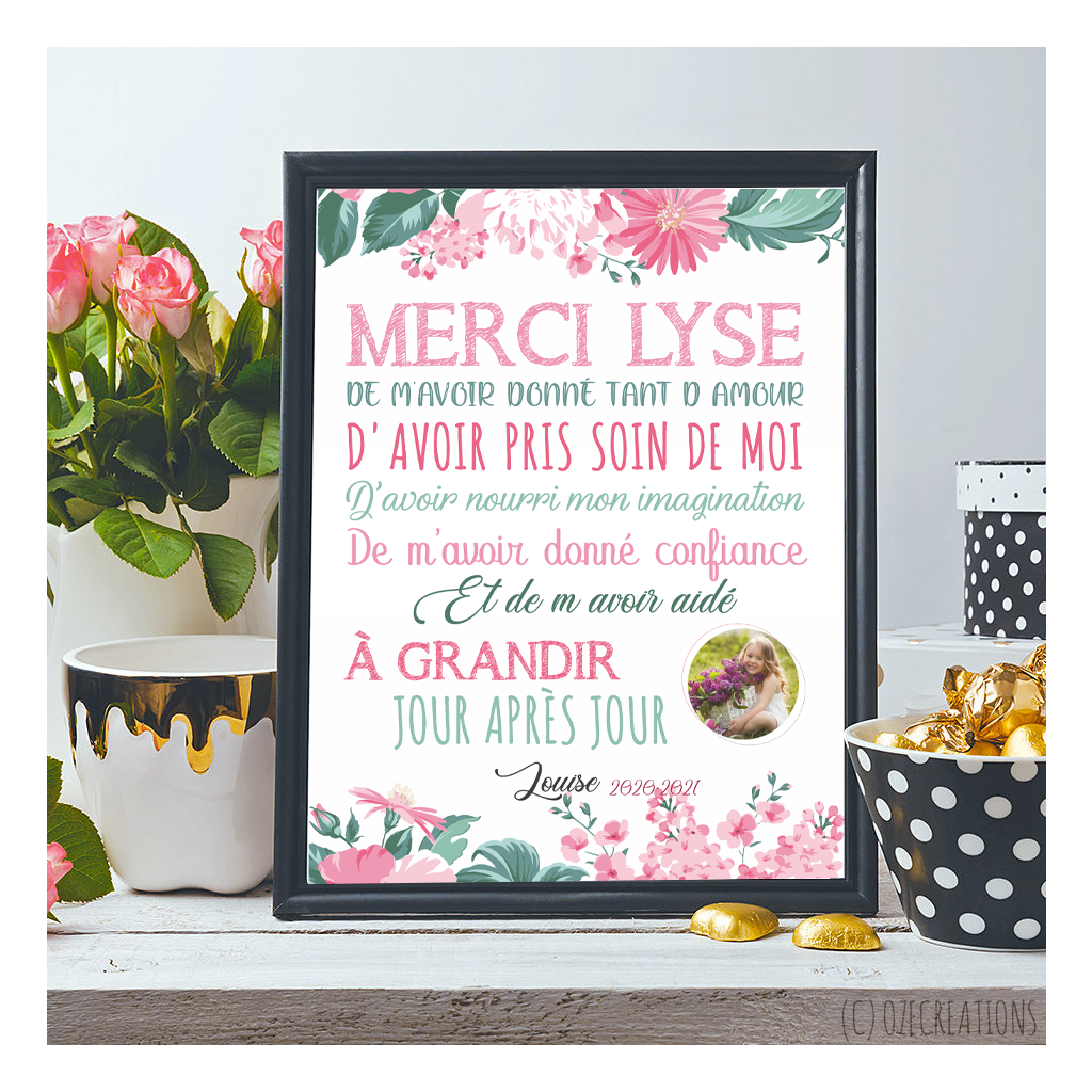 Affiche personnalisée - Merci