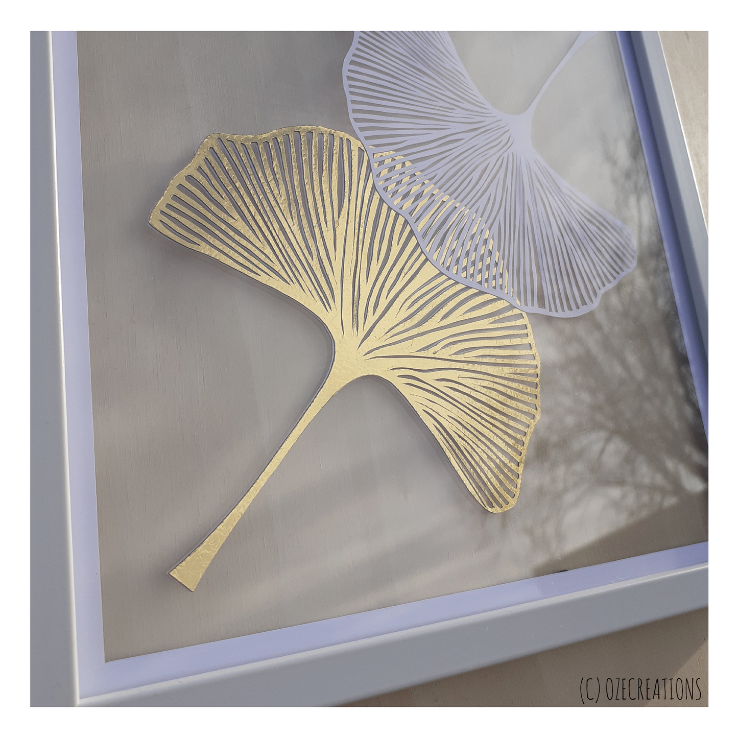 Cadre Transparent - Feuilles de Gingko