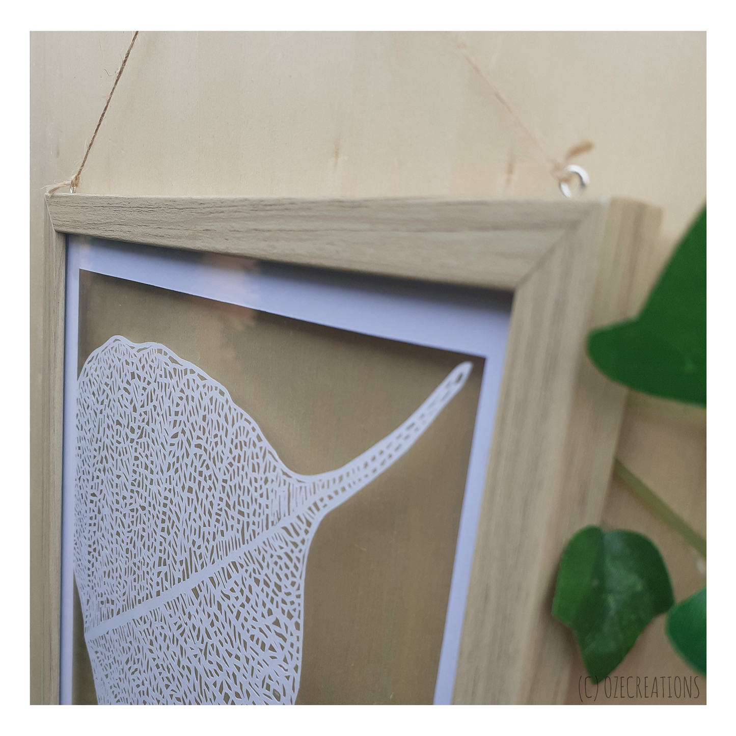 Cadre Transparent - Feuilles de Bodhi