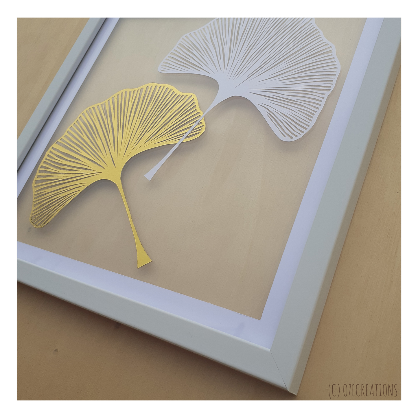 Cadre Transparent - Feuille de Gingko