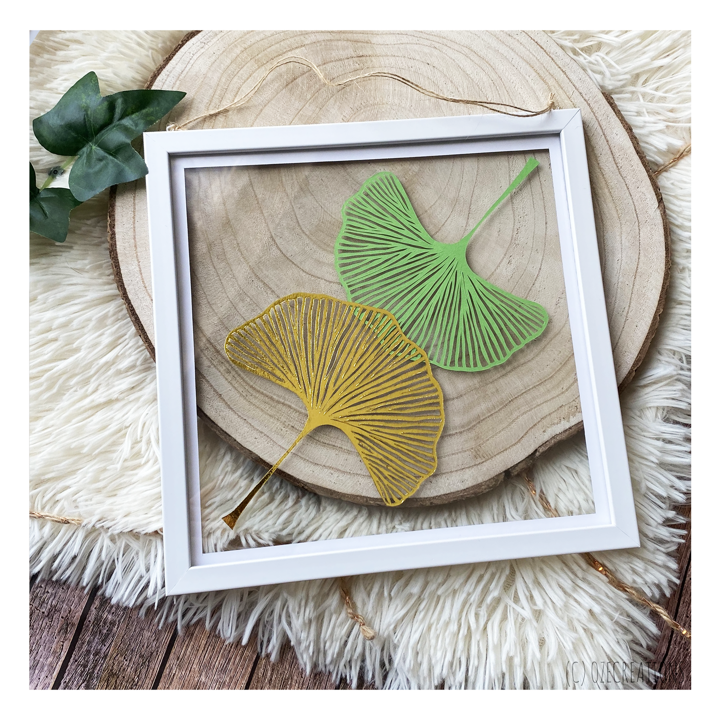 Cadre Transparent - Feuilles de Gingko