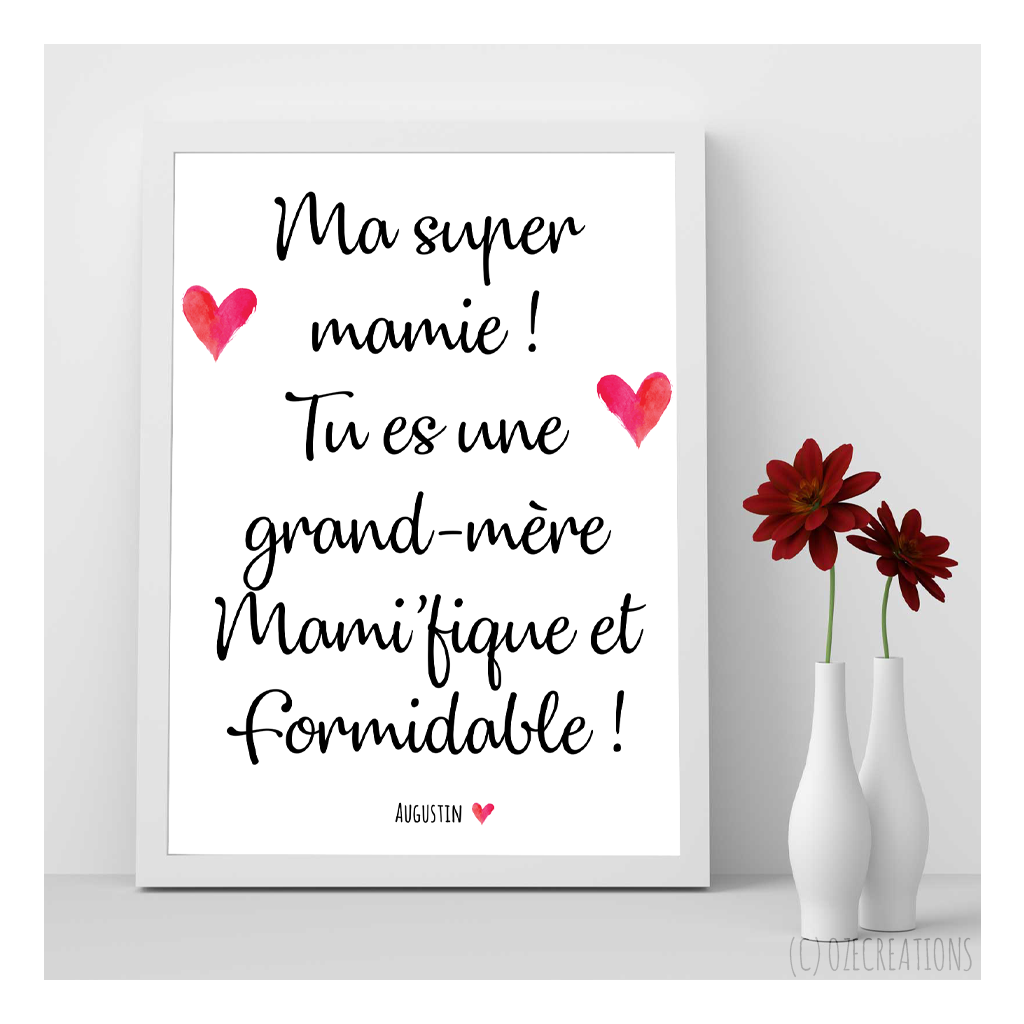 Affiche personnalisée - Ma Super Mamie