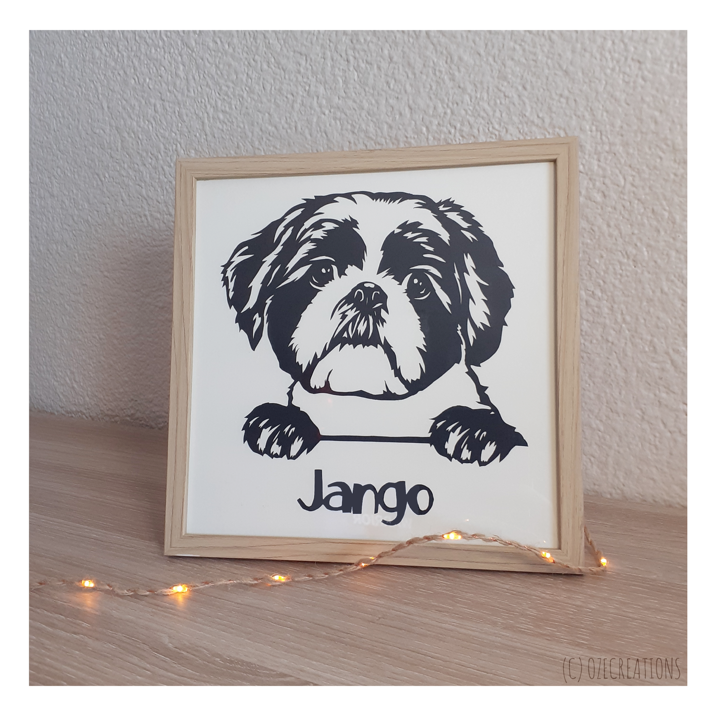 Affiche encadrée personnalisable - Portrait Chien