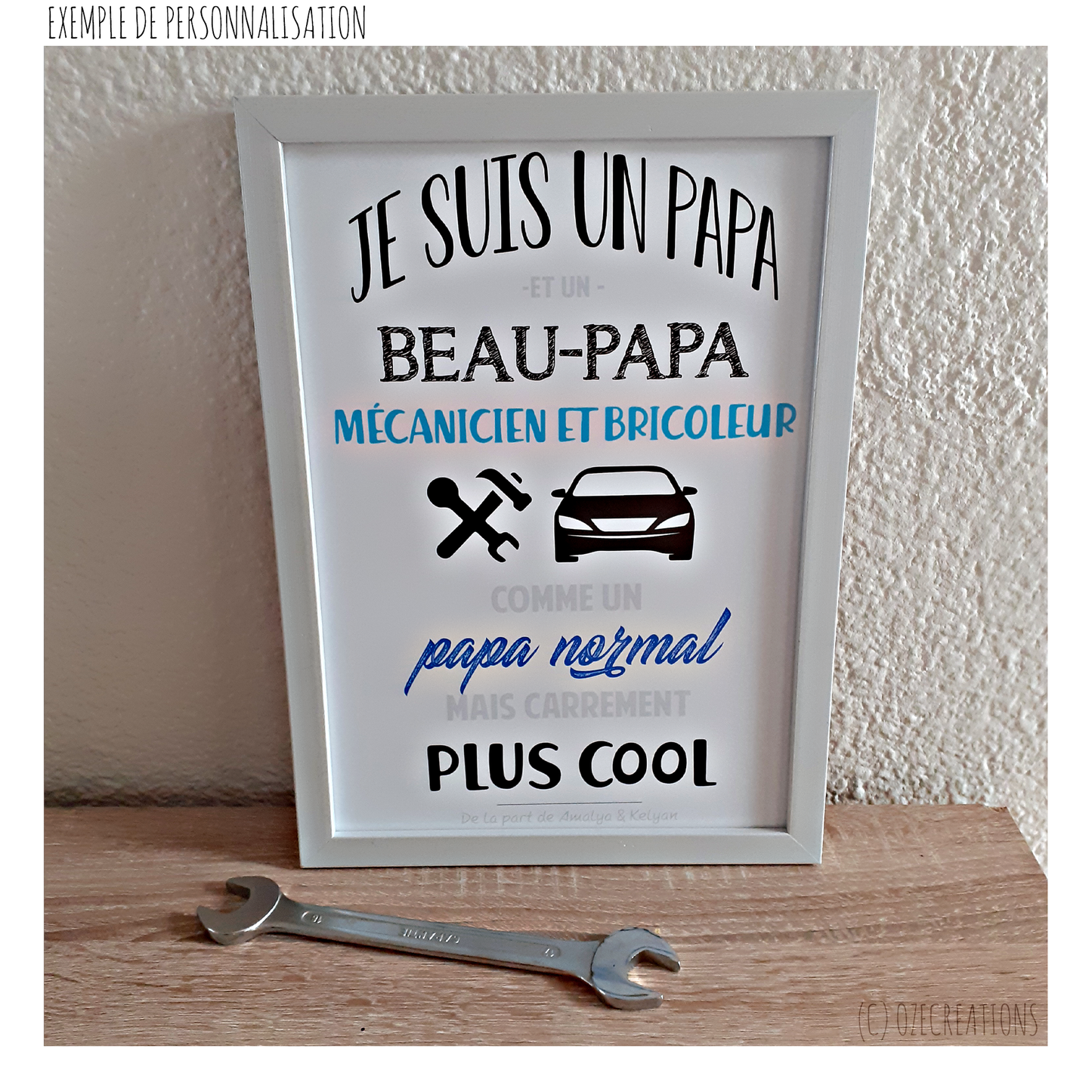 Affiche personnalisée - Je suis un Papa..