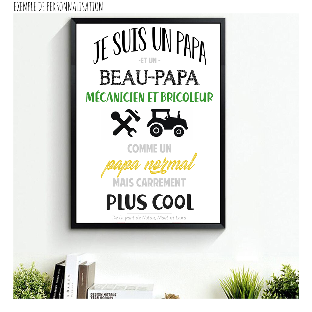 Affiche personnalisée - Je suis un Papa..