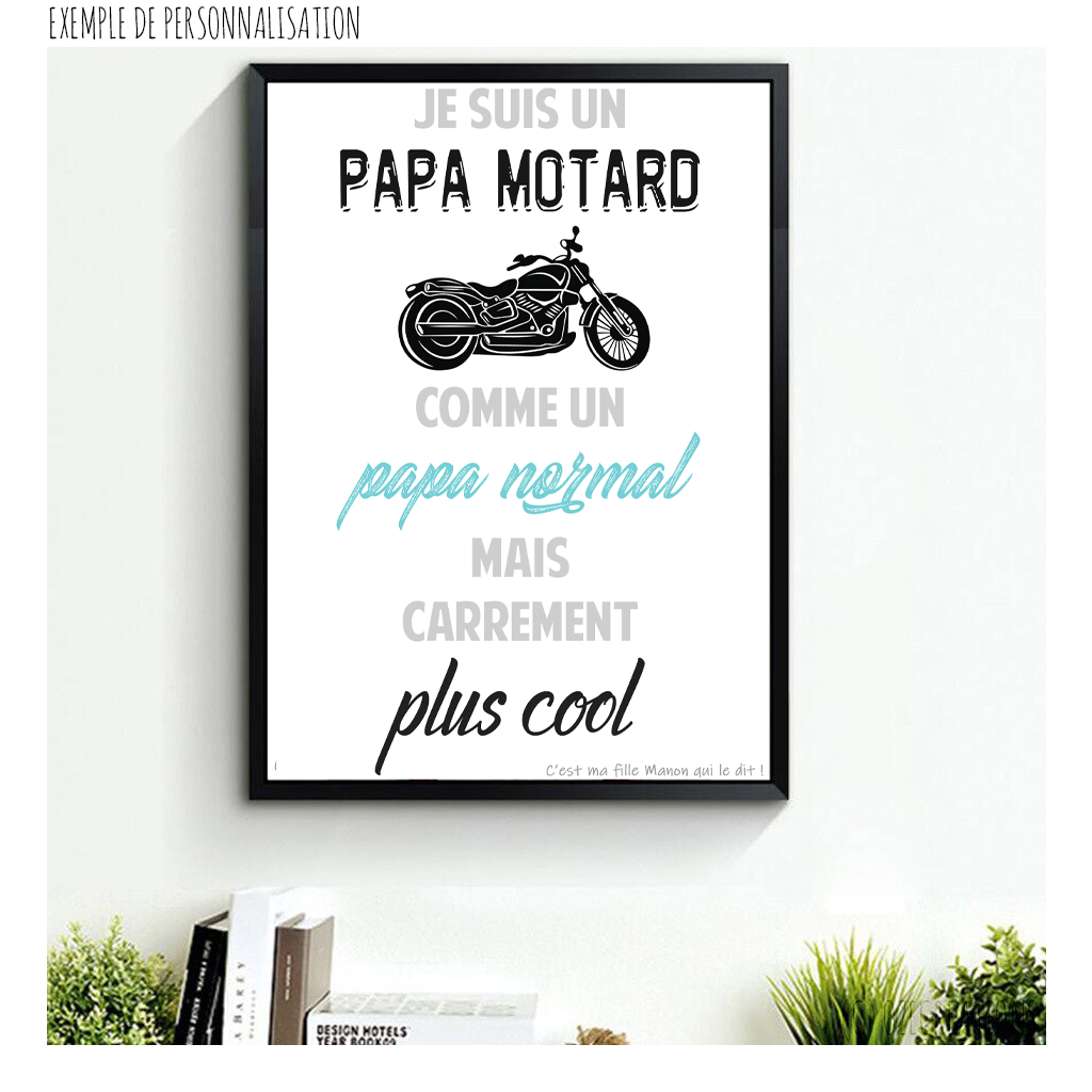 Affiche personnalisée - Je suis un Papa..