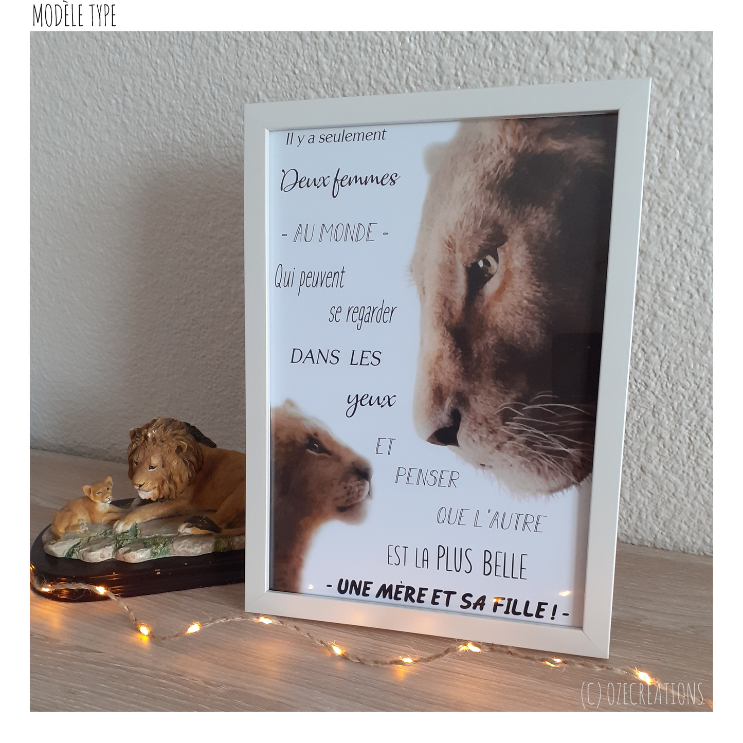 Affiche personnalisée - Lionne et Lionceau(x)