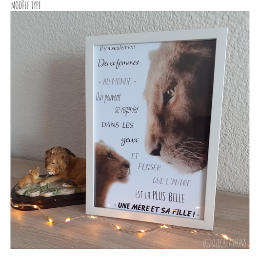 Affiche personnalisée - Lionne et Lionceau(x)