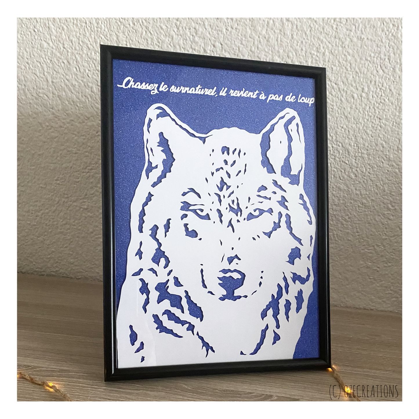 Affiche encadrée personnalisable - Loup