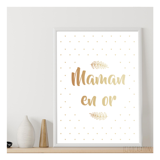 Affiche personnalisée - Maman en Or