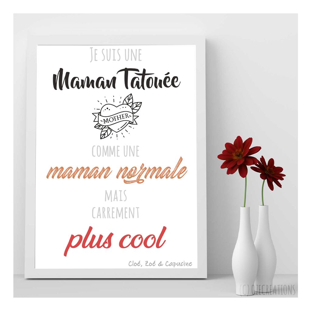 Affiche personnalisée - Je suis une Maman..