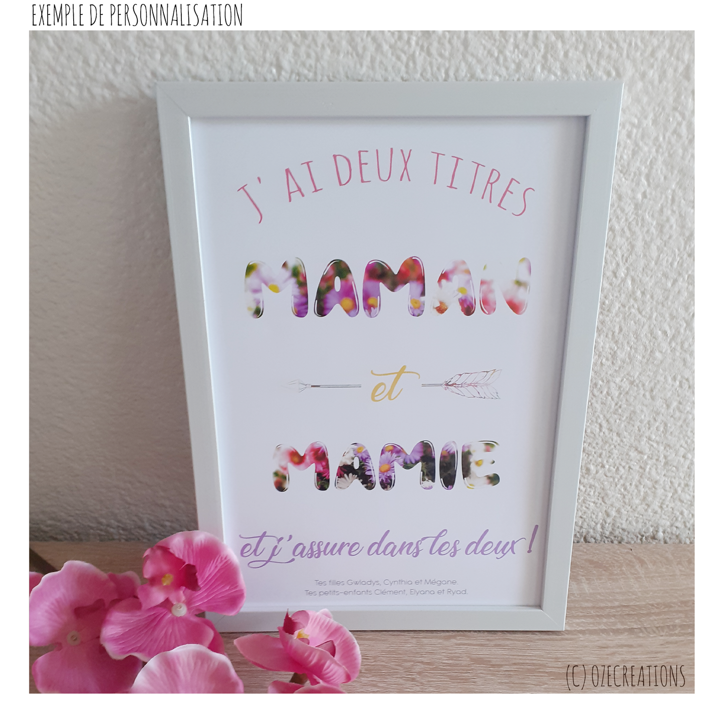 Affiche personnalisée - Maman et Mamie