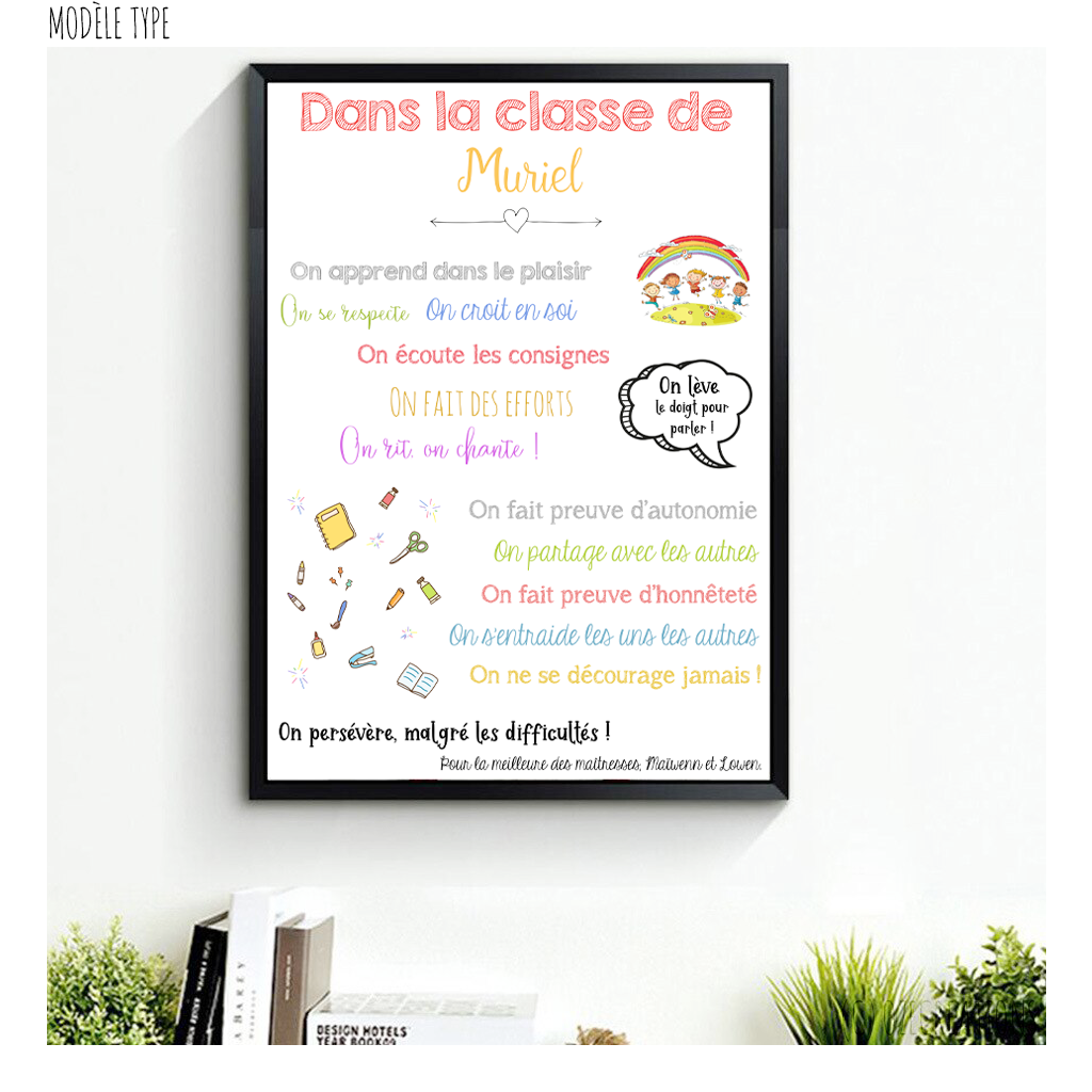 Affiche personnalisée - Dans la Classe