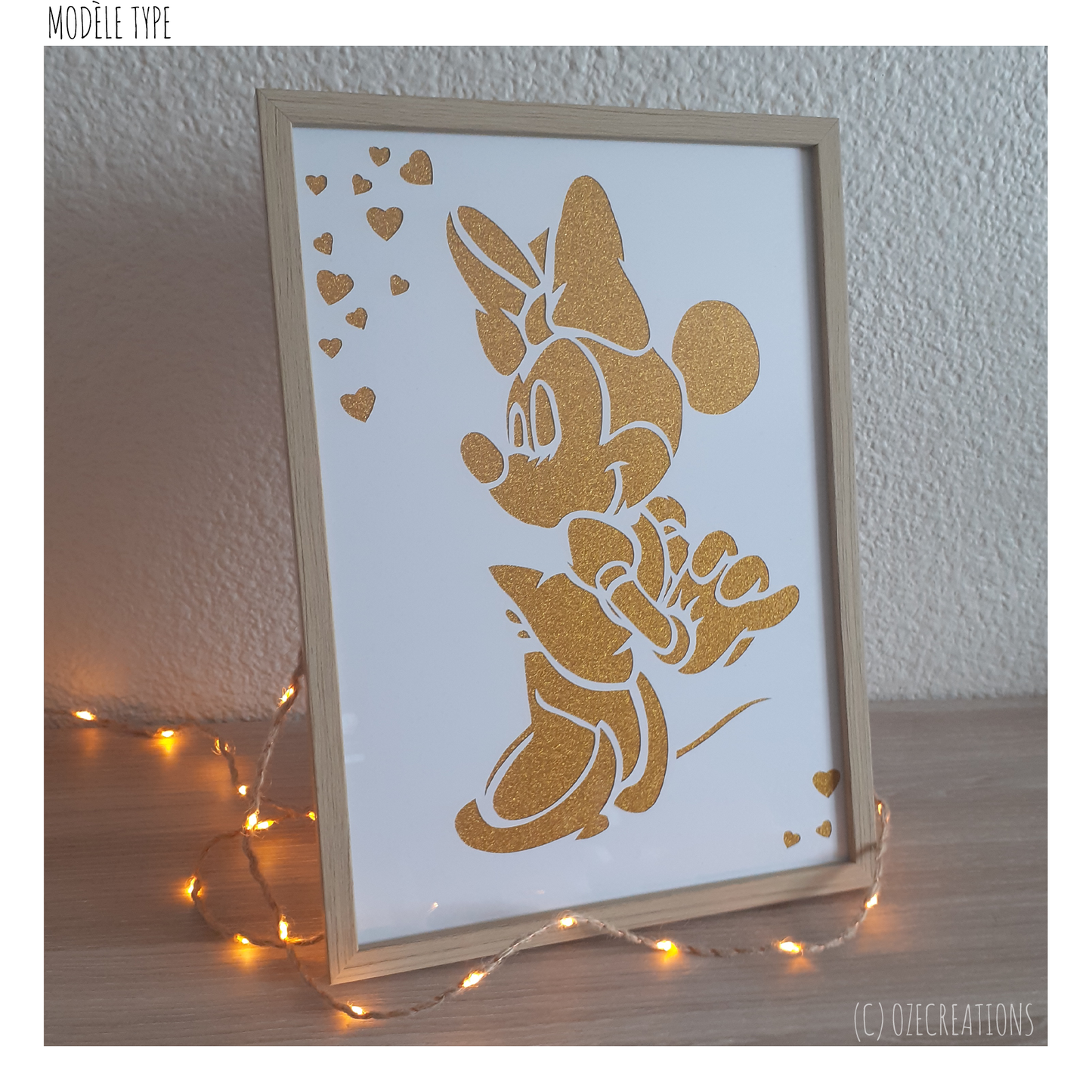 Affiche encadrée personnalisable - Minnie