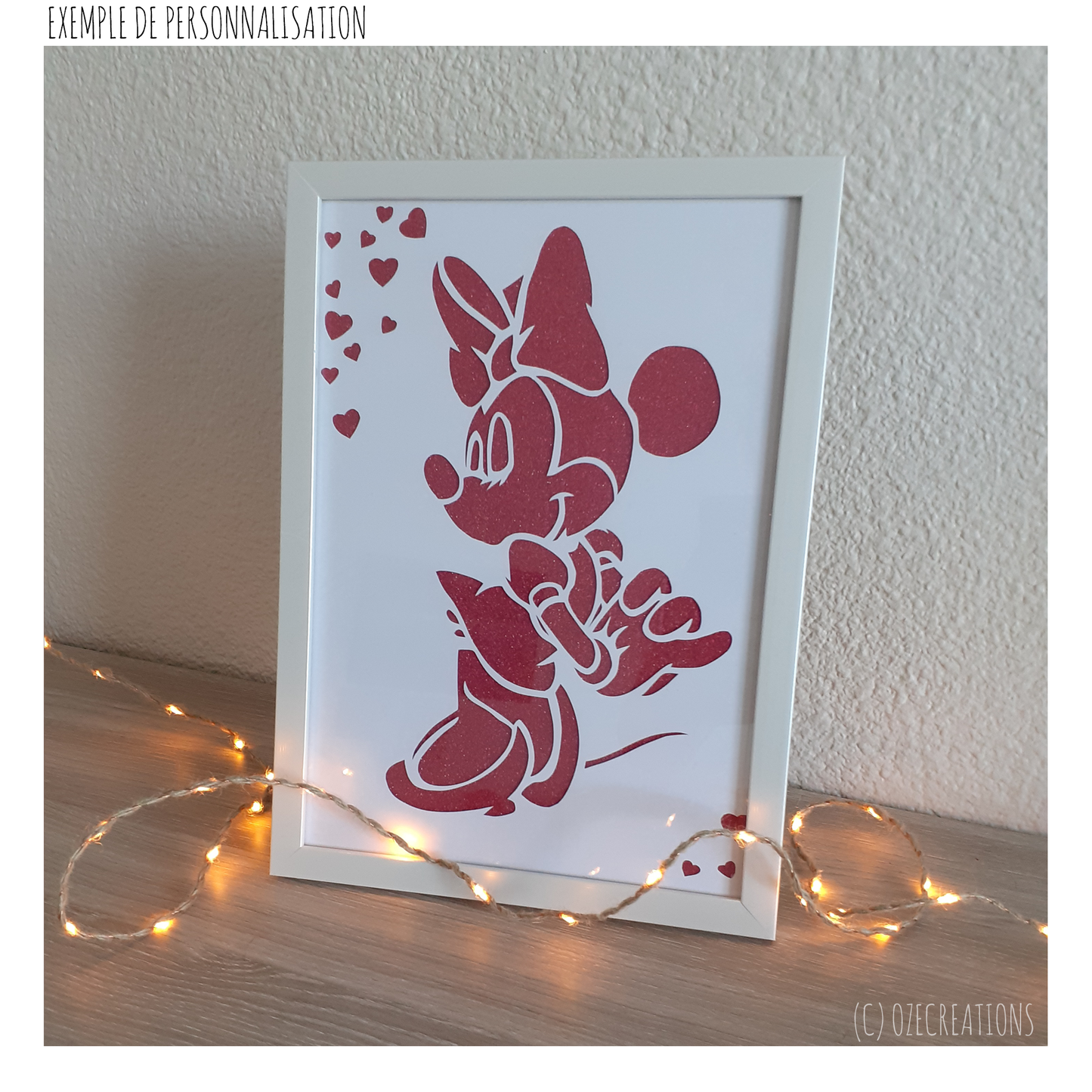 Affiche encadrée personnalisable - Minnie