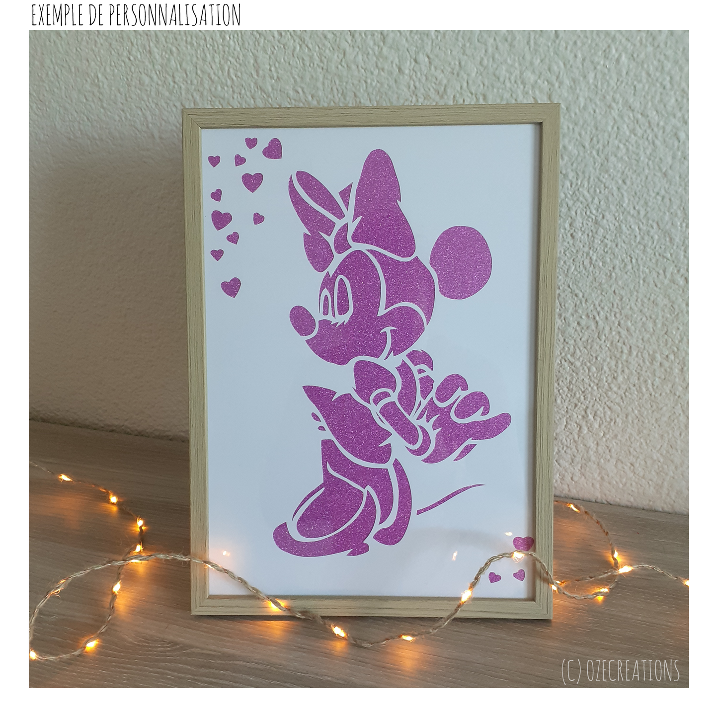 Affiche encadrée personnalisable - Minnie