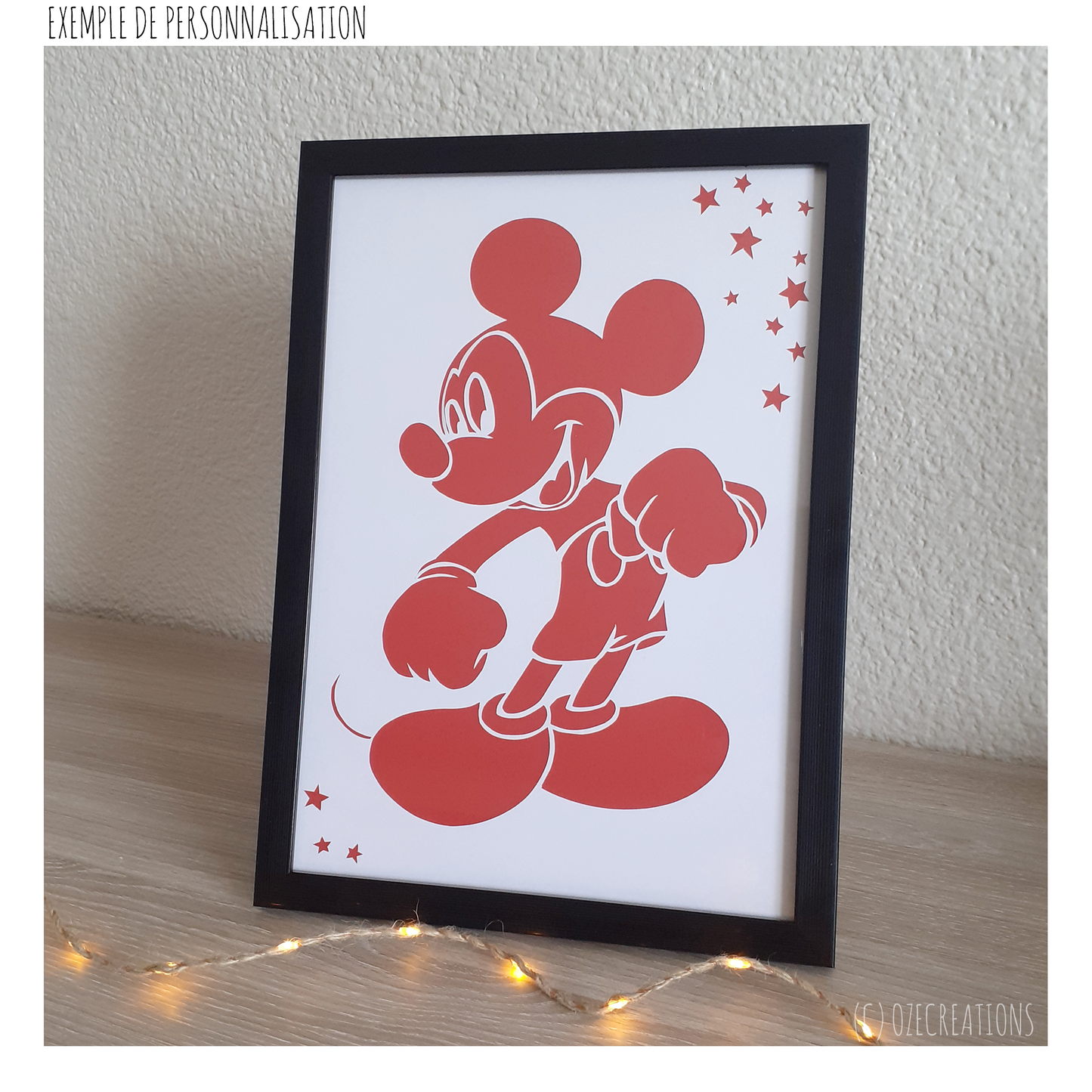 Affiche encadrée personnalisable - Mickey & Cie