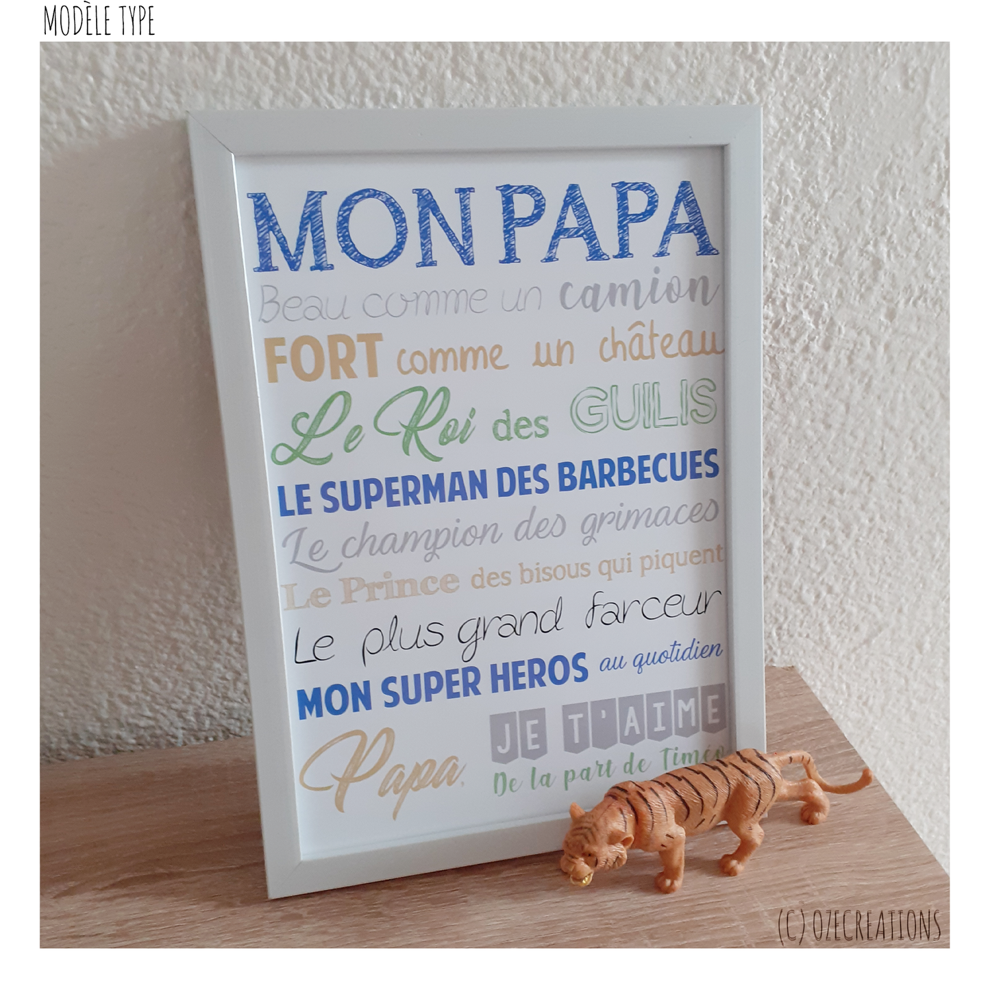 Affiche personnalisée - Mon Papa