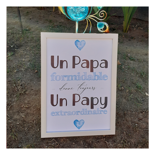 Affiche personnalisée - Un Papa formidable donne toujours un Papa extraordinaire