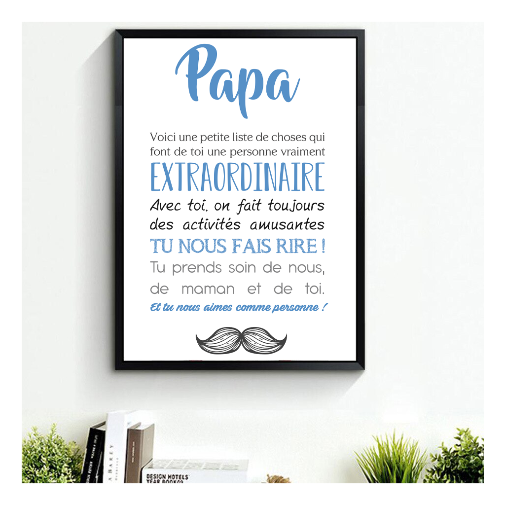 Affiche personnalisée - Papa